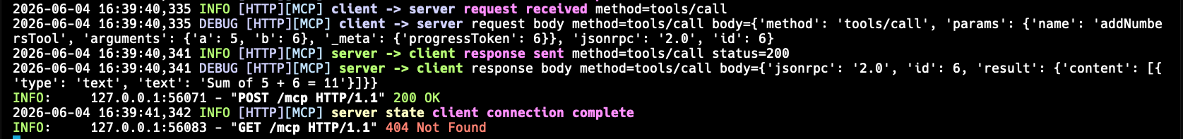 Cursor later calls a tool and receives a normal JSON-RPC result.