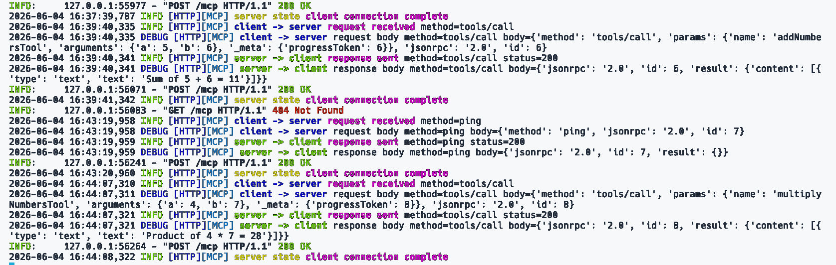 Cursor sends ping and calls another tool after the initial session is established.